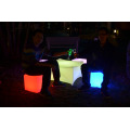 decoração de mobiliário de interior bar mordern levou flash tamboretes quadrados RGB Color Changing LED Cube Light